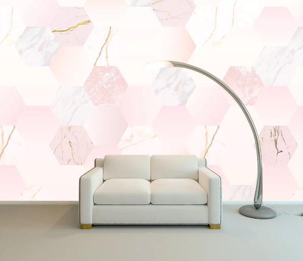 3D Pink Geometry Graphical Wall Mural Wallpaperpe 43- Jess Art Decoration