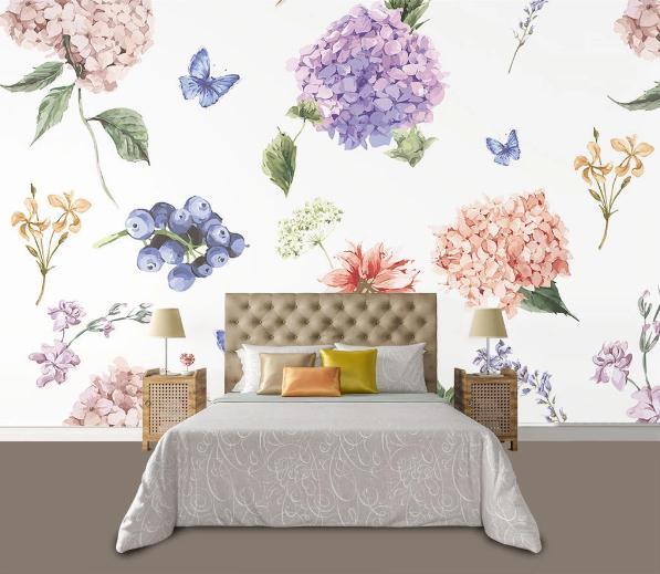 3D Nordic Fresh Flowers Wall Mural Wallpaperpe 156- Jess Art Decoration