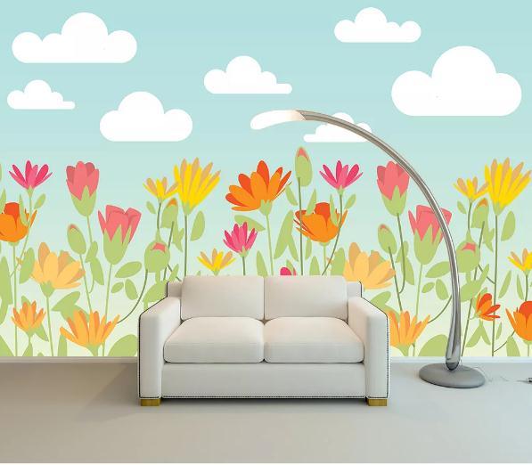 3D Nordic Fresh Flowers Wall Mural Wallpaperpe 73- Jess Art Decoration