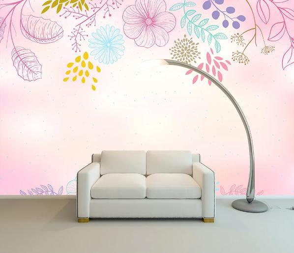3D Nordic Fresh Flowers Wall Mural Wallpaperpe 104- Jess Art Decoration