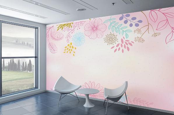 3D Nordic Fresh Flowers Wall Mural Wallpaperpe 104- Jess Art Decoration