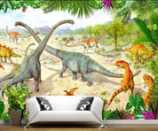 3D Tropical Plant Forest Animal Dinosaur Green Wall Mural Wallpaper LLL 1445- Jess Art Decoration