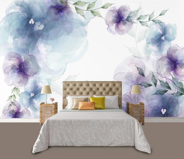 3D Nordic Fresh Flowers Wall Mural Wallpaperpe 161- Jess Art Decoration