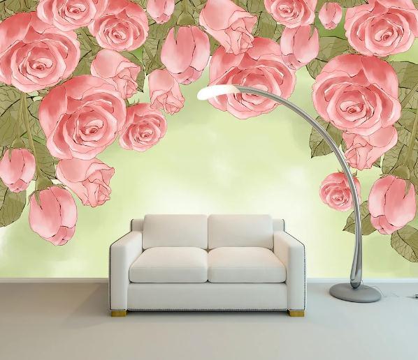 3D Nordic Fresh Flowers Wall Mural Wallpaperpe 89- Jess Art Decoration