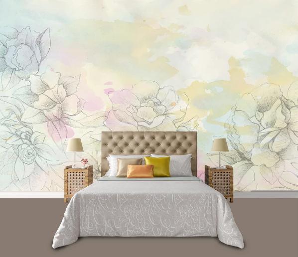 3D Nordic Fresh Flowers Wall Mural Wallpaperpe 143- Jess Art Decoration