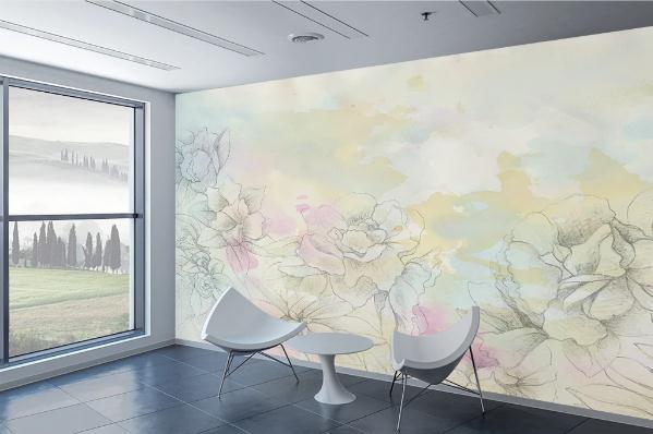3D Nordic Fresh Flowers Wall Mural Wallpaperpe 143- Jess Art Decoration