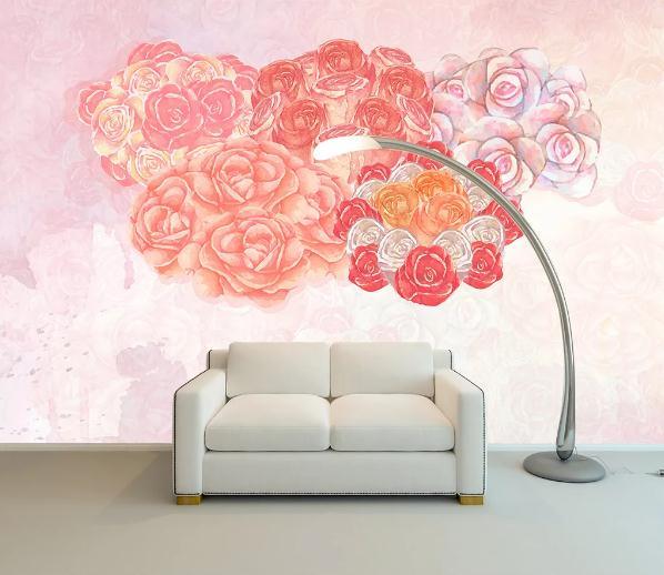 3D Nordic Fresh Flowers Wall Mural Wallpaperpe 152- Jess Art Decoration