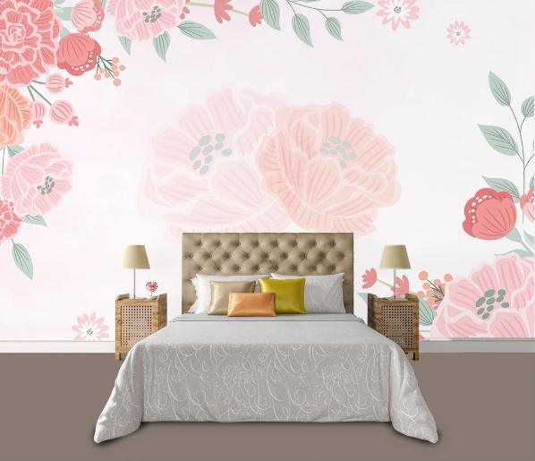 3D Nordic Fresh Flowers Wall Mural Wallpaperpe 101- Jess Art Decoration