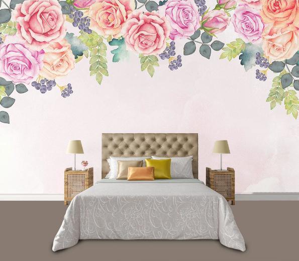 3D Nordic Fresh Flowers Wall Mural Wallpaperpe 108- Jess Art Decoration