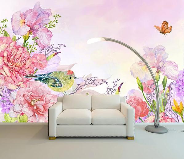 3D Nordic Fresh Flowers Wall Mural Wallpaperpe 69- Jess Art Decoration