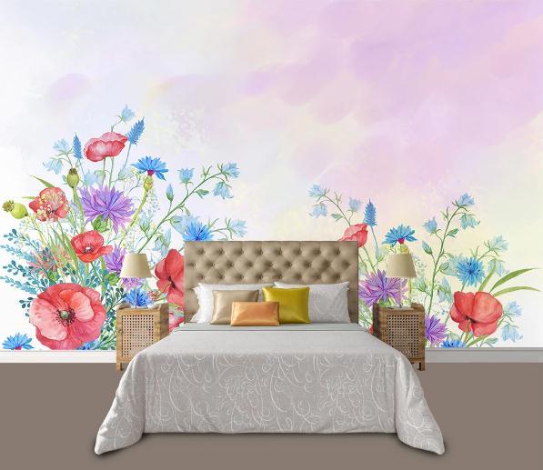 3D Nordic Fresh Flowers Wall Mural Wallpaperpe 111- Jess Art Decoration