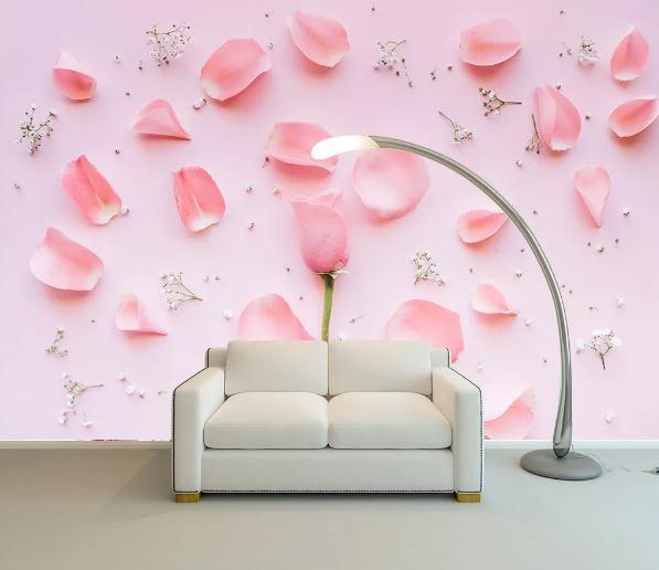 3D Nordic Fresh Flowers Wall Mural Wallpaperpe 107- Jess Art Decoration