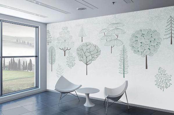 3D Cartoon Forest Wall Mural Wallpaperpe 277- Jess Art Decoration