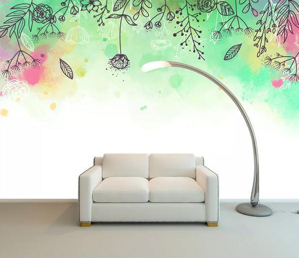 3D Nordic Fresh Flowers Wall Mural Wallpaperpe 109- Jess Art Decoration