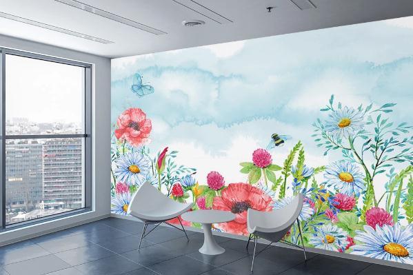 3D Nordic Fresh Flowers Wall Mural Wallpaperpe 72- Jess Art Decoration