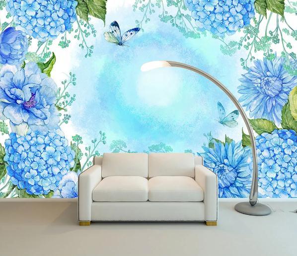 3D Nordic Fresh Flowers Wall Mural Wallpaperpe 105- Jess Art Decoration