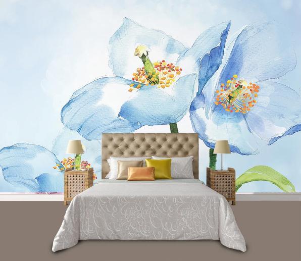 3D Nordic Fresh Flowers Wall Mural Wallpaperpe 98- Jess Art Decoration