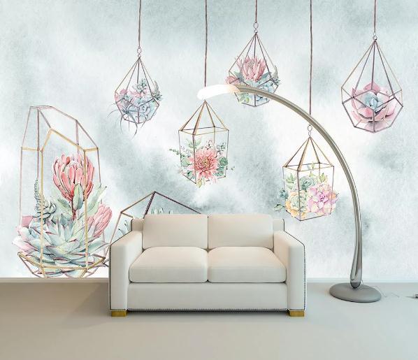 3D Nordic Fresh Flowers Wall Mural Wallpaperpe 31- Jess Art Decoration