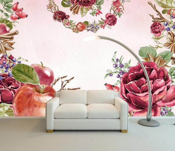 3D Nordic Fresh Flowers Wall Mural Wallpaperpe 489- Jess Art Decoration