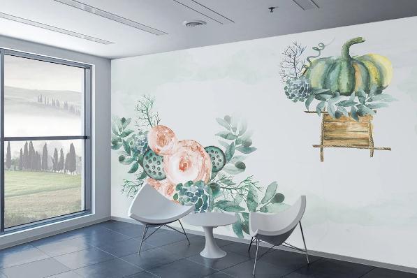 3D Nordic Fresh Flowers Wall Mural Wallpaperpe 138- Jess Art Decoration