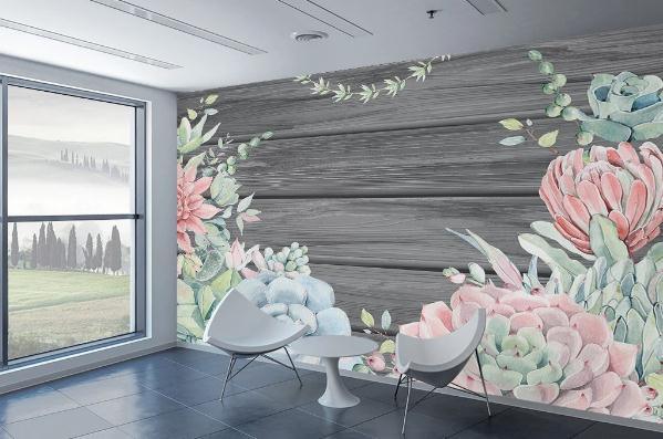 3D Nordic Fresh Flowers Wall Mural Wallpaperpe 84- Jess Art Decoration