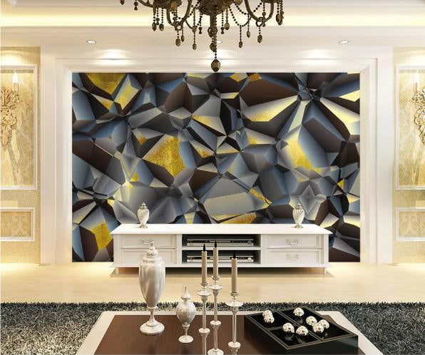 3D Solid Geometry Graphical Wall Mural Wallpaperpe 42- Jess Art Decoration