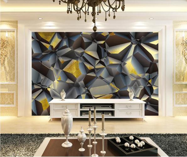 3D Solid Geometry Graphical Wall Mural Wallpaperpe 42- Jess Art Decoration