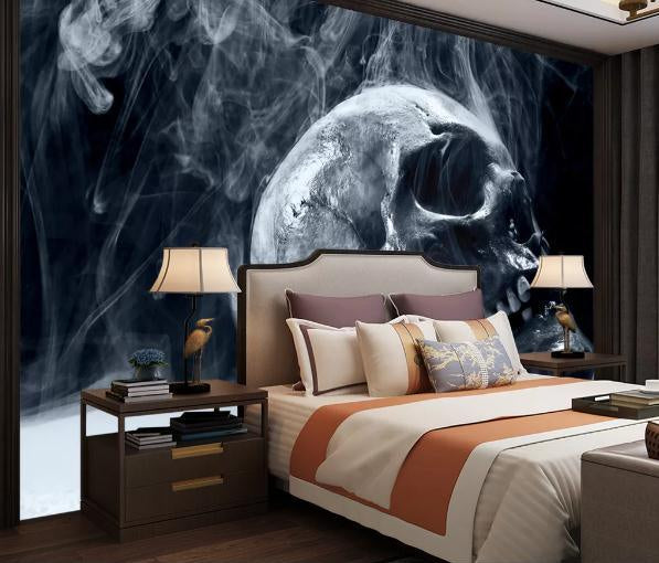 3D Skull Wall Mural Wallpaperpe 457- Jess Art Decoration
