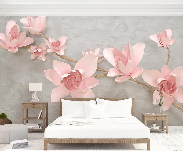 3D Nordic Fresh Flowers Wall Mural Wallpaperpe 164- Jess Art Decoration