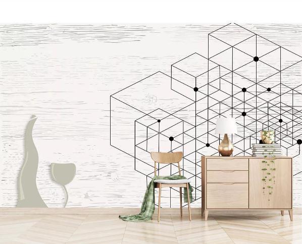 3D Solid Geometry Graphical Wall Mural Wallpaperpe 40- Jess Art Decoration