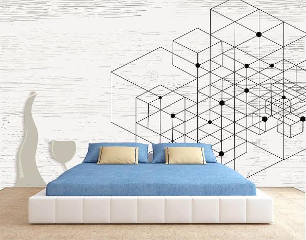 3D Solid Geometry Graphical Wall Mural Wallpaperpe 40- Jess Art Decoration