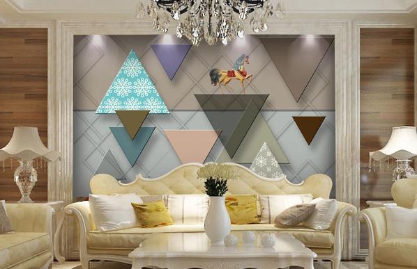 3D Nordic Fresh Simplicity Triangle Wall Mural Wallpaperpe 14- Jess Art Decoration