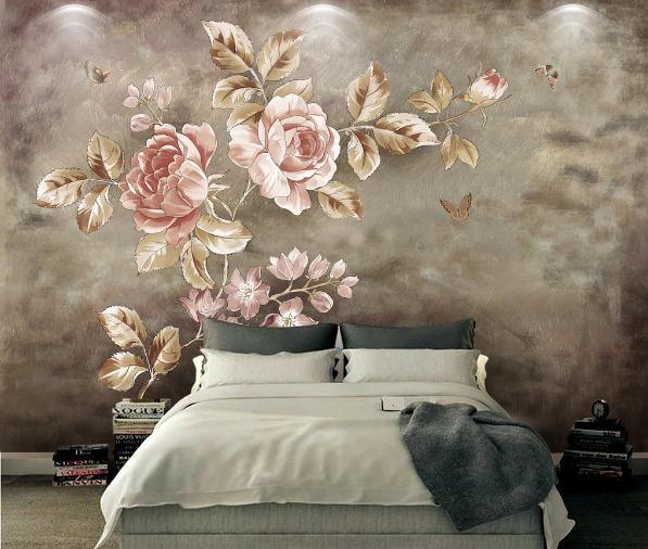 3D Retro Classic Flowers Wall Mural Wallpaperpe 467- Jess Art Decoration