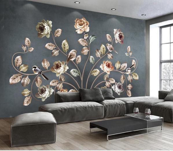 3D Nordic Fresh Flowers Wall Mural Wallpaperpe 27- Jess Art Decoration