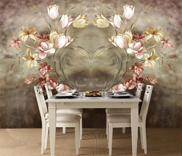 3D Nordic Fresh Flowers Wall Mural Wallpaperpe 113- Jess Art Decoration