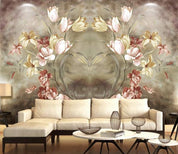 3D Nordic Fresh Flowers Wall Mural Wallpaperpe 113- Jess Art Decoration