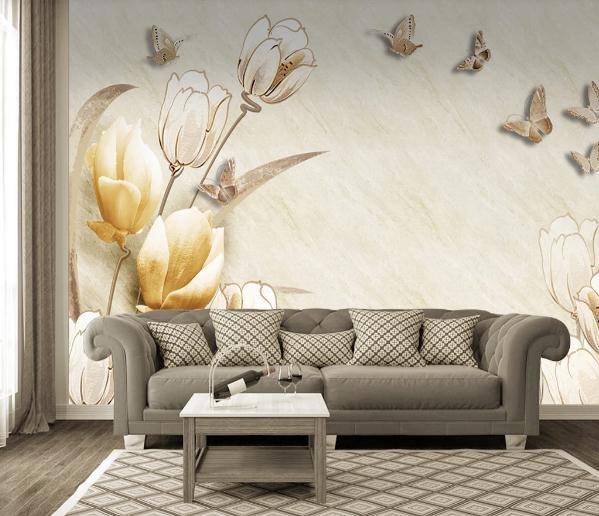 3D Nordic Fresh Flowers Wall Mural Wallpaperpe 96- Jess Art Decoration