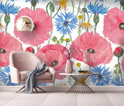 3D Nordic Fresh Simplicity Flowers Wall Mural Wallpaperpe 7- Jess Art Decoration