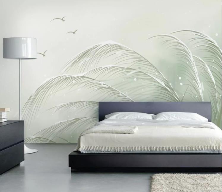 3D Plant Leaf Abstract Animal Wall Mural Wallpaper LLL 1216- Jess Art Decoration