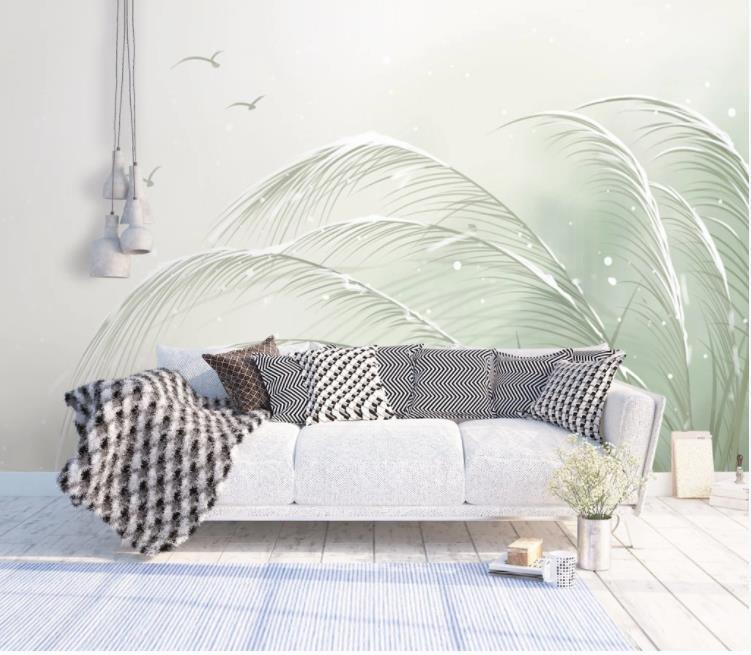3D Plant Leaf Abstract Animal Wall Mural Wallpaper LLL 1216- Jess Art Decoration