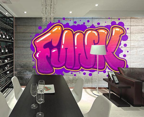 3D Letters ecorative Effect Wall Mural Wallpaperpe 474- Jess Art Decoration