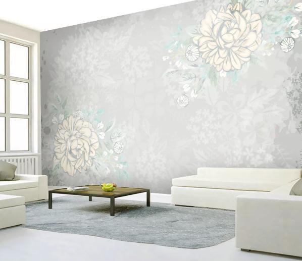 3D Nordic Fresh Flowers Wall Mural Wallpaperpe 128- Jess Art Decoration