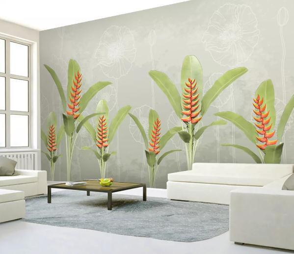 3D Nordic Fresh Flowers Wall Mural Wallpaperpe 119- Jess Art Decoration