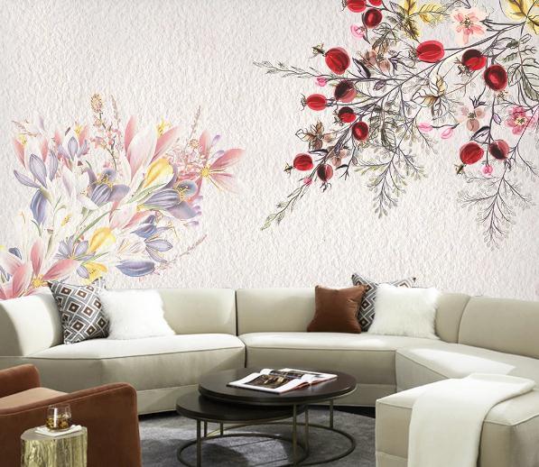 3D Nordic Fresh Flowers Wall Mural Wallpaperpe 148- Jess Art Decoration