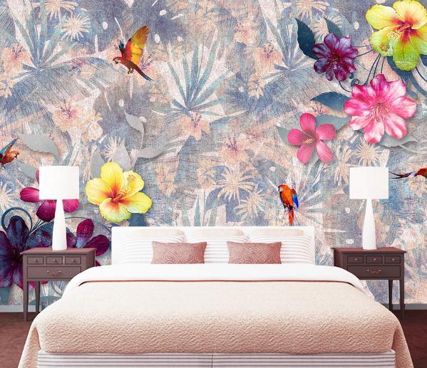 3D Nordic Fresh Flowers Wall Mural Wallpaperpe 120- Jess Art Decoration