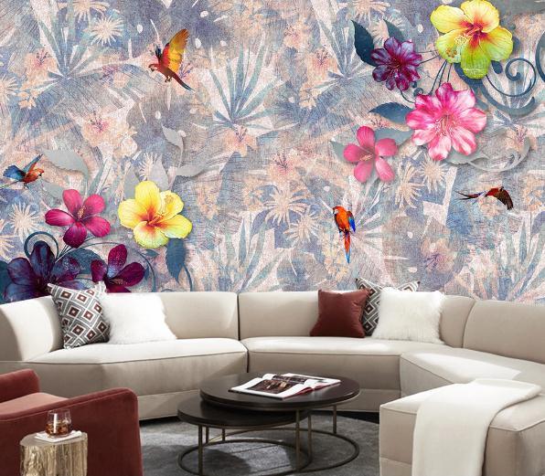 3D Nordic Fresh Flowers Wall Mural Wallpaperpe 120- Jess Art Decoration