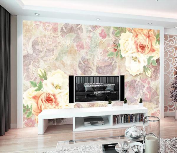 3D Nordic Fresh Flowers Wall Mural Wallpaperpe 102- Jess Art Decoration