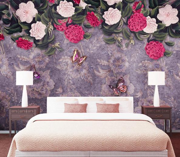 3D Nordic Fresh Flowers Wall Mural Wallpaperpe 92- Jess Art Decoration