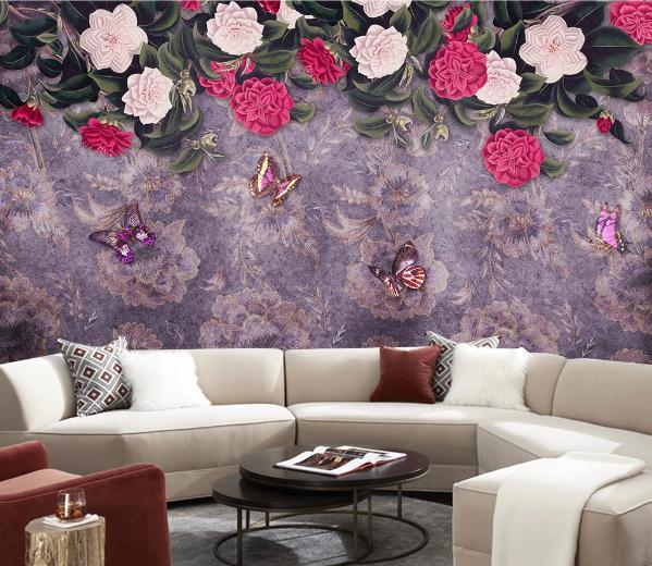 3D Nordic Fresh Flowers Wall Mural Wallpaperpe 92- Jess Art Decoration