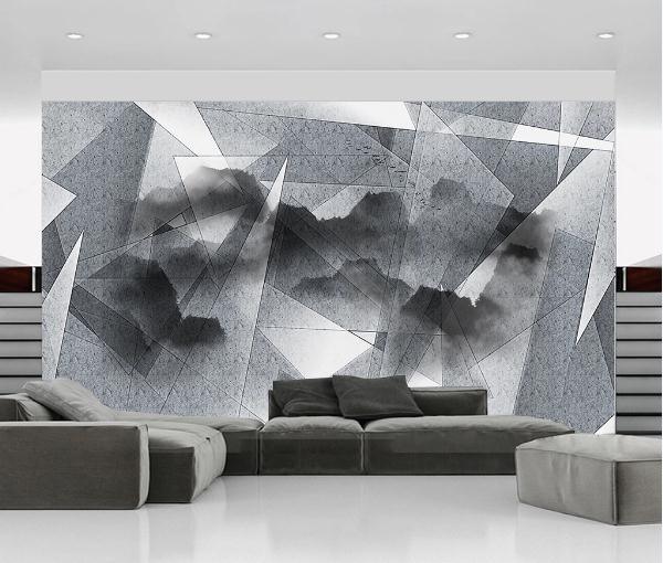 3D Mountain Geometry Graphical Background Wall Mural Wallpaperpe 58- Jess Art Decoration